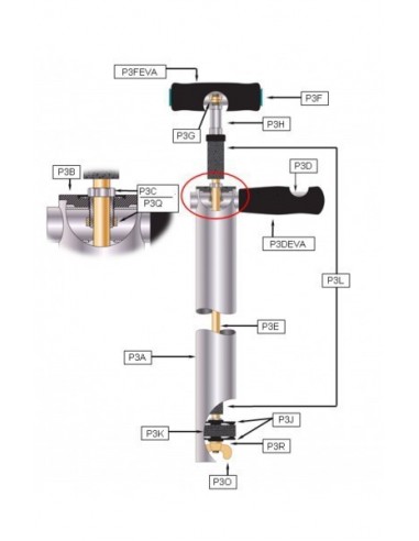 Ailette de serrage pour pompe à vers SLIM 3cm...