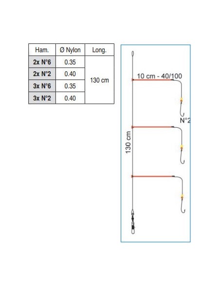 Montage Poils de Balais 2 Hameçons Flashmer