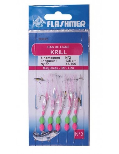 Jeu de plumes 5 hameçons Krill Flashmer