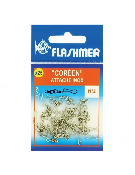 Emerillon coréen à attache malabar Flashmer (pochette de 25 pièces)