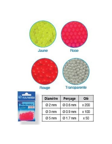 Perles Rose fluo cristal balais Flashmer