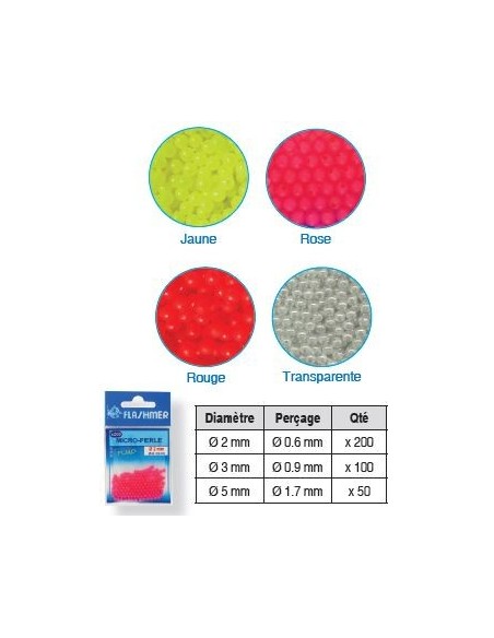 Perles Rose fluo cristal balais Flashmer