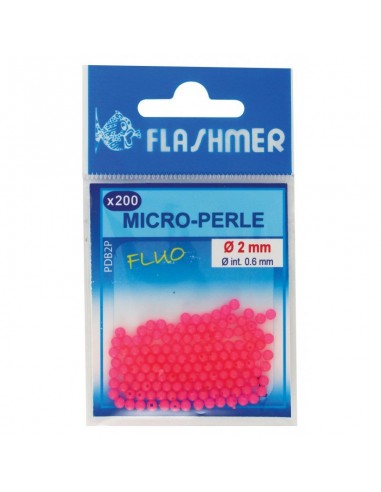 Perles Rose fluo cristal balais Flashmer