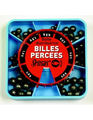Boite distributrice de billes percées Sensas