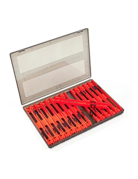 Boite à plioirs slider winders 18cm Preston (Boite + 14 plioirs)