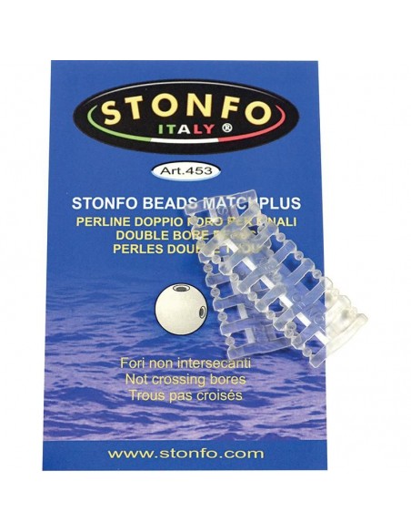 Micro perle cristal 4 trous Matchplus Art. 453 Stonfo