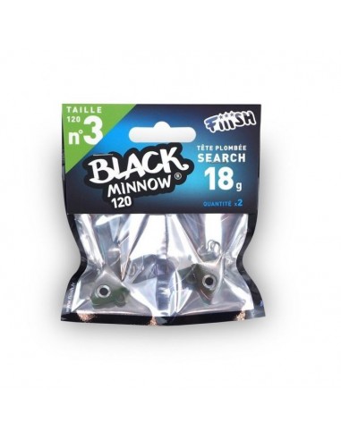 Tête plombée Black Minnow 120 SEARCH 18gr....