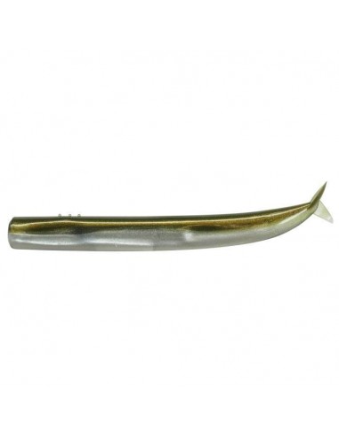 Corps Crazy Sand Eel taille 150 (15cm)  Kaki (x3)