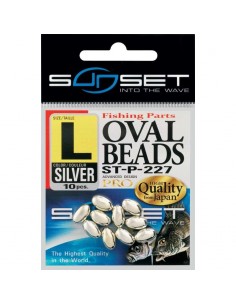 Perles dures ovales argentées Sunset ST-P-227 Silver