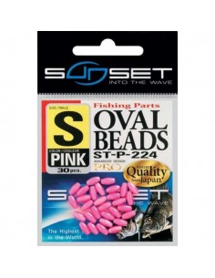 Perles dures ovales roses Sunset ST-P-224 Pink