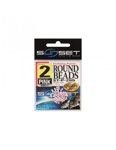 Perles rondes dures roses Sunset ST-P-299 Pink