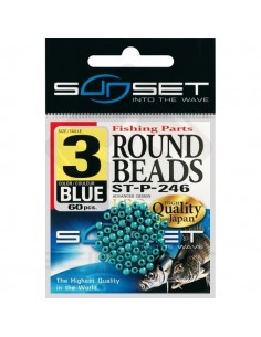 Perles rondes dures bleues Sunset ST-P-246 Blue