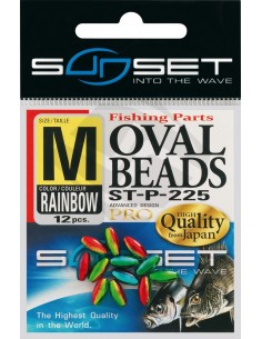 Perles dures ovales multicolores Sunset ST-P-225 Rainbow