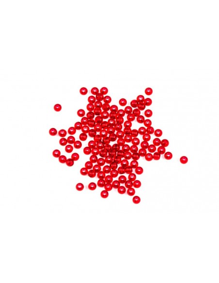 Perles rondes dures Genie rig beads rouges ruby Gemini