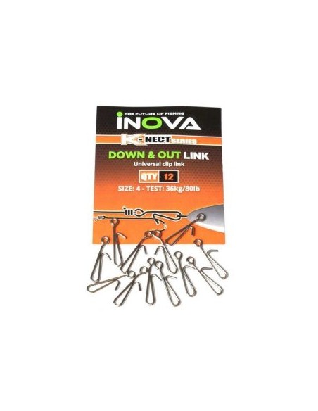 Agrafe + accroche appât Down & Out Link Inova (x12)