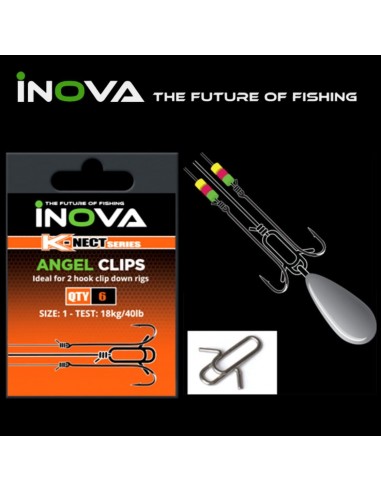 Agrafe plomb + accroche appât Angel clip Inova...