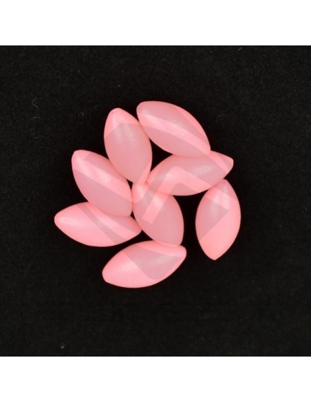 Perles flottantes ovales ROSE PHOSPHORESCENT Sunset (x20)