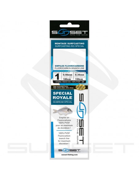 Montage Surfcasting Sunset RS compétition 2 hameçons spécial Royale