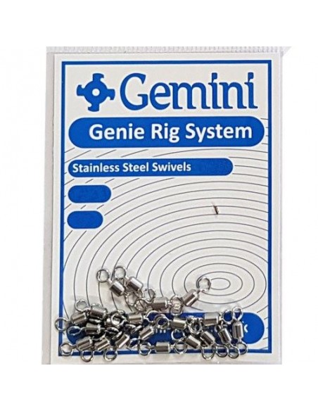Rolling Inox n°8 - 60Lb Stainless stell Swivels Gemini (x20)