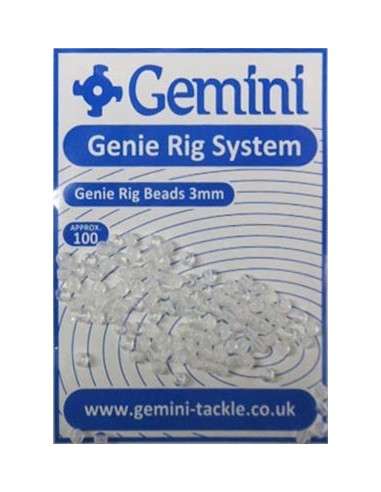 Perles rondes dures 3mm Genie rig clear beads transparentes Gemini