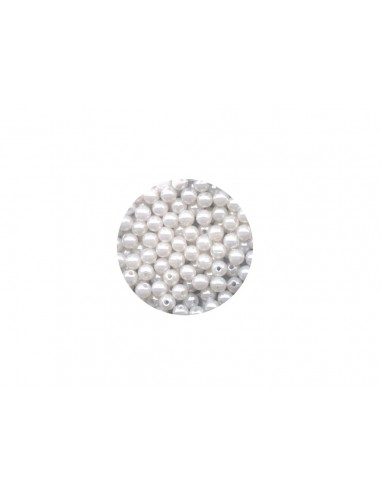 Perles blanches Flashmer (x50)