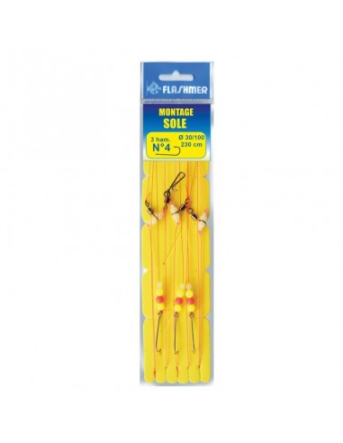 Montage à Sole Flashmer 3 hameçons n°6