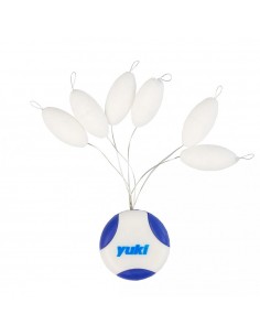 Perles flottantes ovales 14 x 7mm Blanches Yuki (x6)