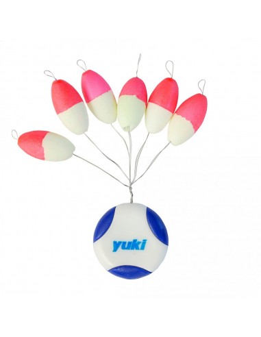 Perles flottantes ovales 14 x 7mm Phospho / Rose Yuki (x6)