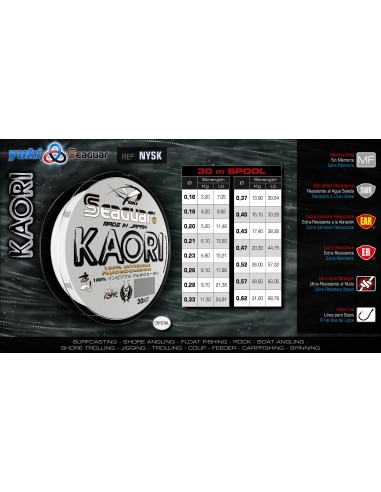 Fluorocarbone 100% KAORI 30M Seaguar