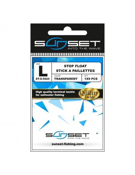 Stop float Stick transparent à paillettes ST-S-5024 Sunset