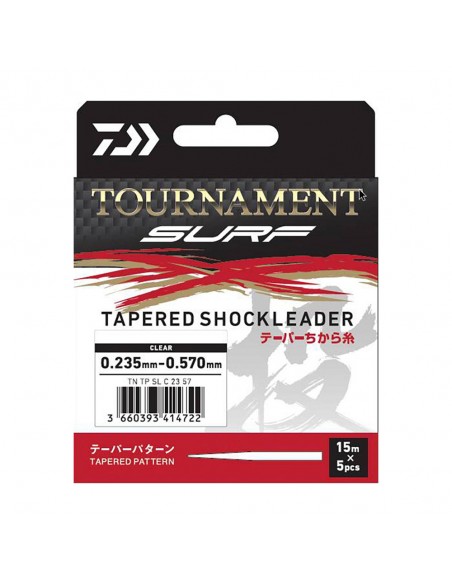 Arraches coniques 23-57/100 Tournament Shock Leader Daiwa (5x15m)