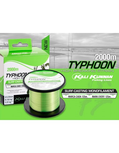 Nylon mer surfcasting TYPHOON Fluo 2000m Kali Kunnan