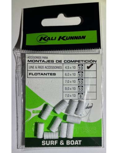 Pop-up BLANC 4,5 x 10mm Kali Kunnan (x10)