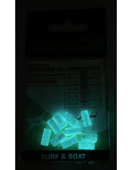 Pop-up BLANC PHOSPHO 4,5 x 10mm Kali Kunnan (x10)