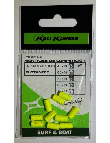 Pop-up JAUNE PAILLETE 4,5 x 10mm Kali Kunnan (x10)