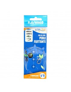 Montage PERLE FLOTTANTE Flashmer 2 hameçons n°8