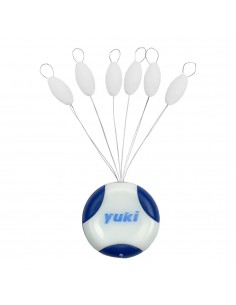 Perles flottantes ovales XXS 8 x 4mm Blanc Yuki (x6)