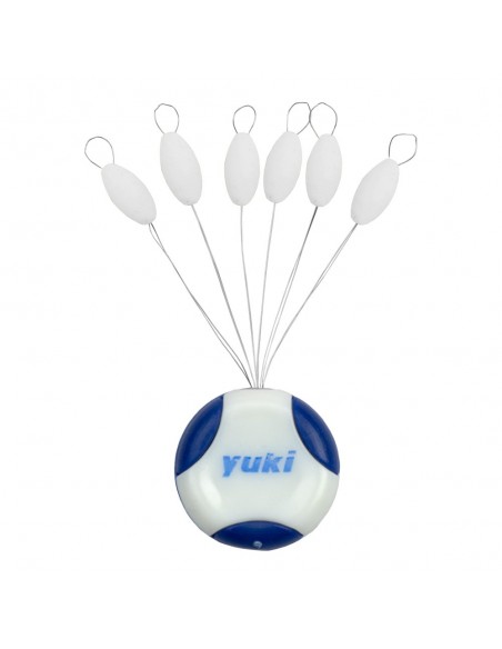 Perles flottantes ovales XXS 8 x 4mm Blanc Yuki (x6)