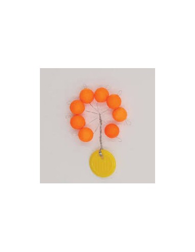 Perles flottantes rondes ORANGE fluo 7.5mm...