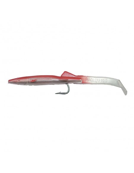 Leurre Raglou 105mm de pêche au bar Nacré rouge Pearl Red (PR)