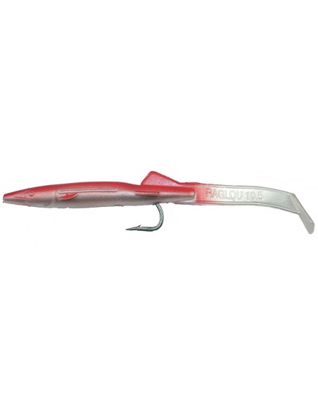Leurre Raglou 105mm de pêche au bar Nacré rouge Pearl Red (PR)