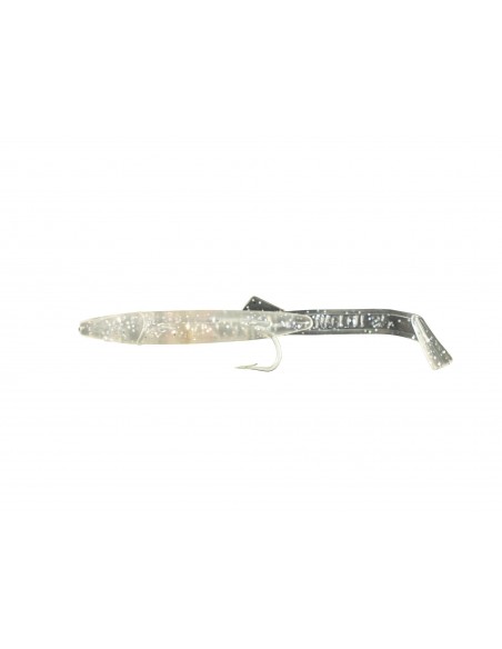 Leurre Raglou 105mm de pêche au bar Transparent pailleté Silver Glitter (SG/HG)
