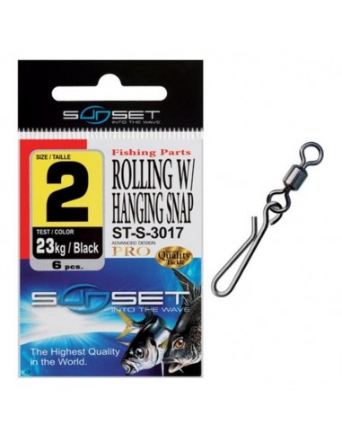 Agrafe rapide rolling Hanging snap Sunset (x6)