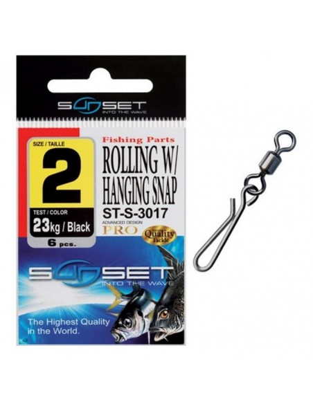Agrafe rapide rolling Hanging snap Sunset (x6)