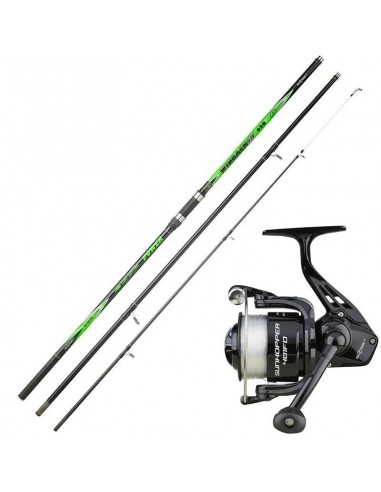 Ensemble Canne mer Surfcasting Windback Power...