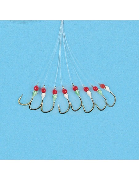 Bas de ligne à sardine 8 hameçons n°12 Mini Sprat Flashmer
