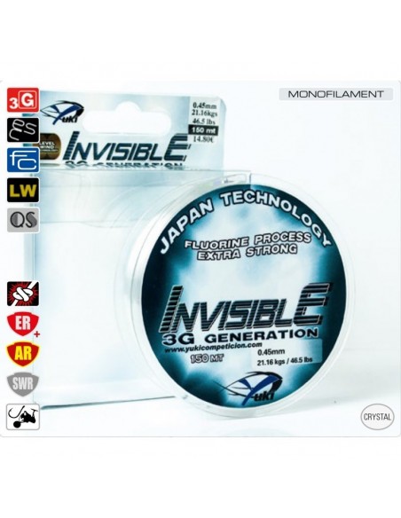 Nylon Invisible 3G 50/00 bobine de 100m Yuki