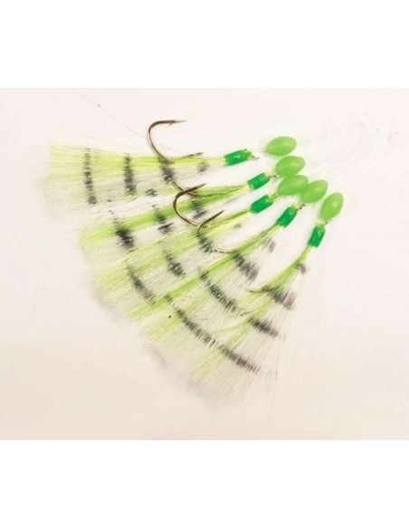 Jeu de plumes 5 hameçons n°1/0 BLUE MACK Flashmer
