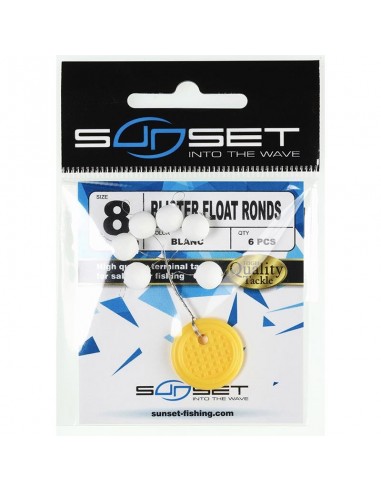 Perles flottantes rondes blanches white Sunset